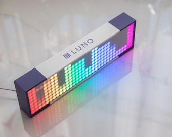 Luno Display - Relógio LED com Pixel Inteligente | Compatível com Home Assistant | Painel de Matriz Wi-Fi