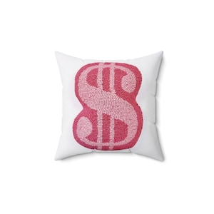 Money Symbol Decor Pillow, Cozy Home Accent, Gift for Finance Lovers, Plush Cushion for Couch, Trendy Bedroom Decor