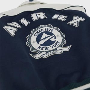 New Avirex The Legend American Flight Leather Jacket Mens Classic Blue Varsity Style Bomber Jacket image 6