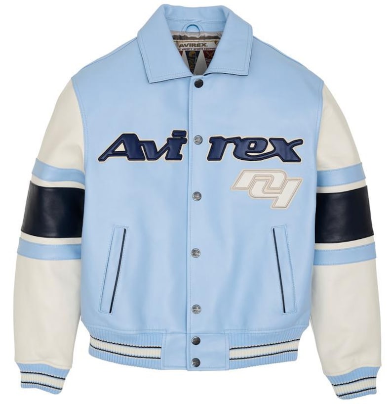 Men's Avirex Real Leather Bomber Jacket American Flight Style Jacket image 1
