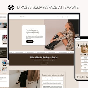 Squarespace Website Template For Coaching, Blogger Template, Sales Page Template, Virtual Assistant Website, Agency Squarespace 7.1 Template