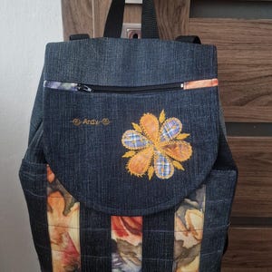 Upcycled Denim Backpack