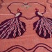 Gorgeous Chenille Bed Spread, Peach & Plum Peacocks, Queen Size