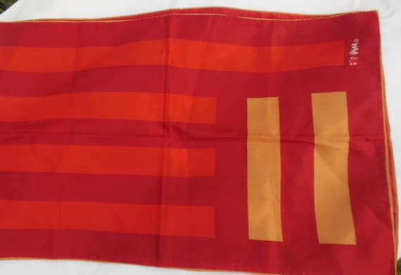 Vera Neumann Block Abstract Print, 1960's, Burgun… - image 2