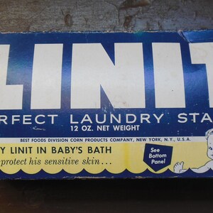 Vintage Linit Starch, 1940s-50s, Full Sealed Box, Old Stock
