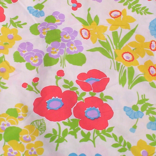 Bright Floral  Sheet, Double Flat  By Wamsutta