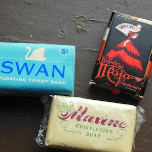 Vintage Bar Soap Collection of 3 Bars, Retired Brands