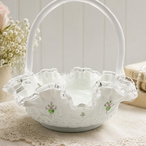 Fenton Basket Hand Painted and Signed - Etsy