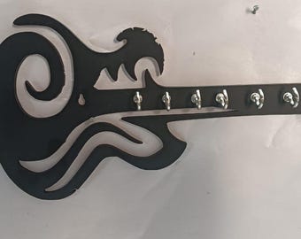 Llavero de guitarra / Organizador de llaves de pared hecho a mano, regalo para amantes de la música