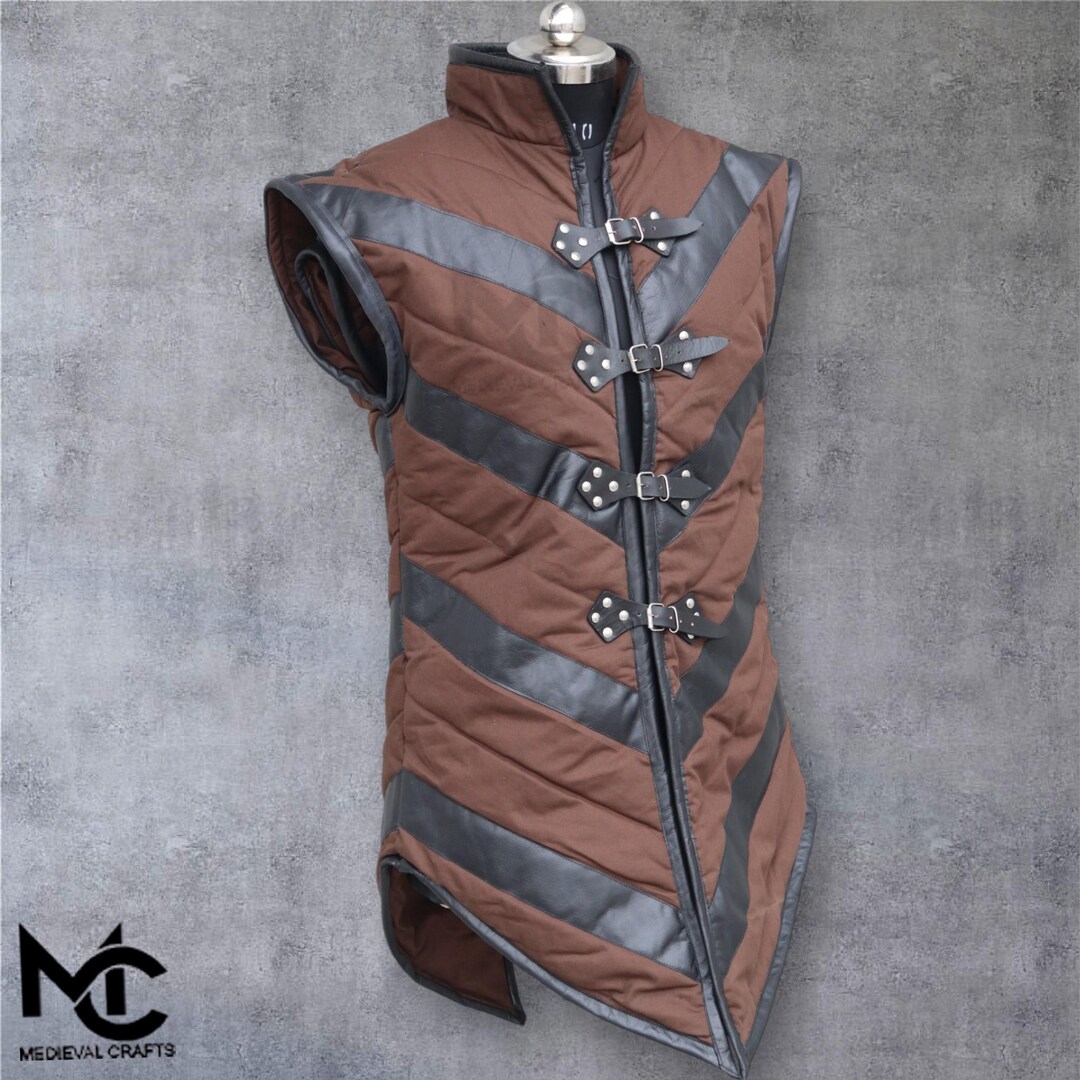 Medieval Gambeson: Sleeveless Padded Armor - LARP, Reenactment - Etsy
