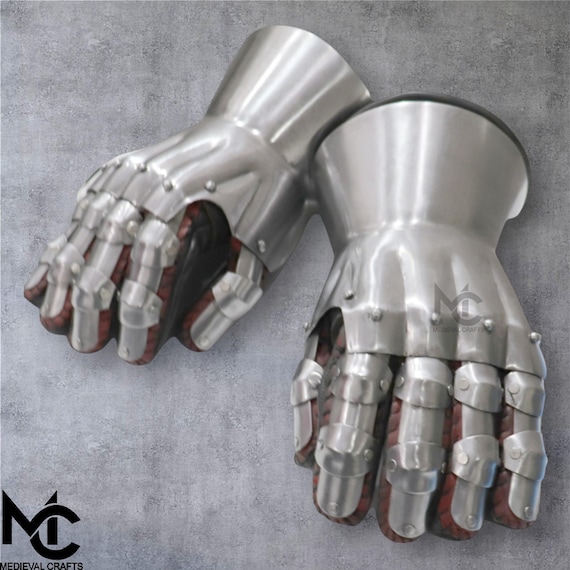 Hourglass Castillo Gauntlets: 16 Gauge Steel Armor - LARP, SCA, Reenactment