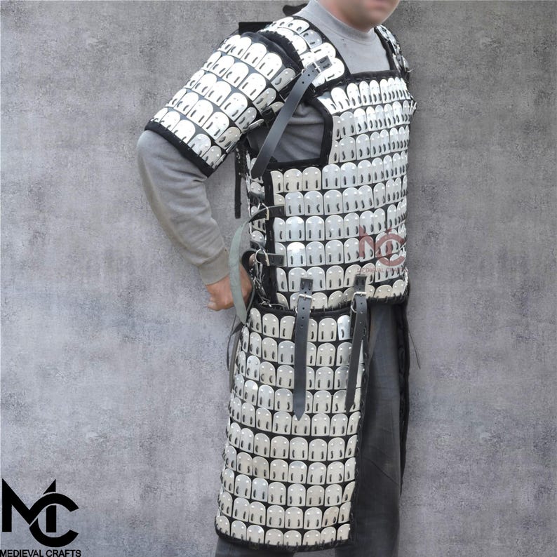 Lamellar Steel & Leather Armor With Tassets: Medieval LARP Cosplay - Etsy