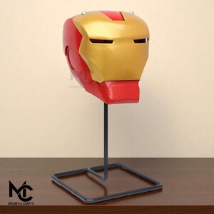 Mini Iron Man Helmet Replica – Home Decor Display Handcrafted Collectible| Historical Armor Replica with Display Stand | home Decor