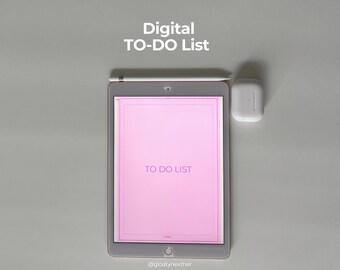 Digital To-Do List Planner: Minimalist Task Checklist for GoodNotes & Notability (PDF Download)