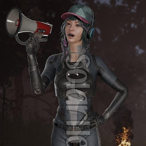 Dead By Daylight "Announcer" Feng Min 3D-modellklistermärke (digitalt)