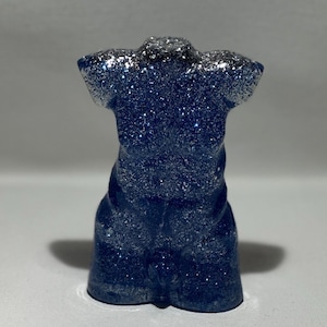 Thin Muscular Naked Male Torso Resin Sculpture