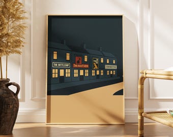 Arctic Monkeys Print: British Pub Illustration, Indie Music Poster