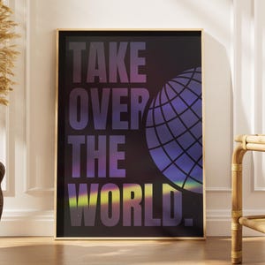 Courteeners &quot;Take Over The World&quot; Print | Indie Wall Art | Music Poster | Lyric Print | A3 / A4