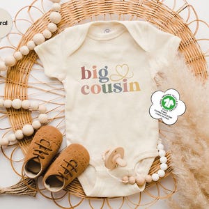 Big Cousin Baby Bodysuit, Toddler Shirt, Youth Tee, Cousin Matching Outfit, Retro Family Shirt, Pregnancy Announcement Gift