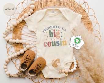 Promoted To Big Cousin Shirt, Future Big Cousin, Big Cousin Shirts Pregnancy Announcement, Baby Announcement Bodysuit, Gift for Mom
