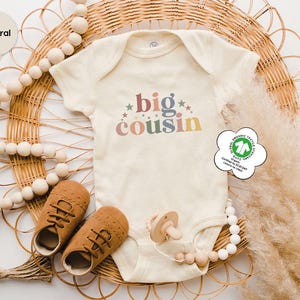 Big Cousin Baby Bodysuit, Toddler Shirt, Youth Tee, Cousin Matching Outfit, Retro Family Shirt, Pregnancy Announcement Gift