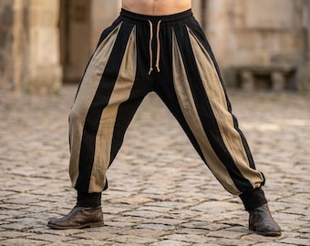 Medieval Harem Pants, Viking Renaissance Trousers, Fantasy Costume Pants, Unisex Warrior Trousers, LARP Cosplay Pants