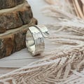 Handmade Hammered Sterling Silver Wrap Ring: Adjustable Open Band product logo
