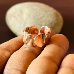 Bohemian Copper Ring - Cuff Ring - Sparkling Ring - Boho Style Ring - Adjustable Ring - Ring For Wife - Ring For Wife - Copper Jewelry