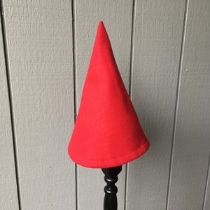 Red Gnome Hat Fleece, Elf Hat, Winter Hat, Gnome Costume Hat, Christmas Hat, Winter Hats, Kids Hat, Adult Hat, Handmade, Halloween Costume