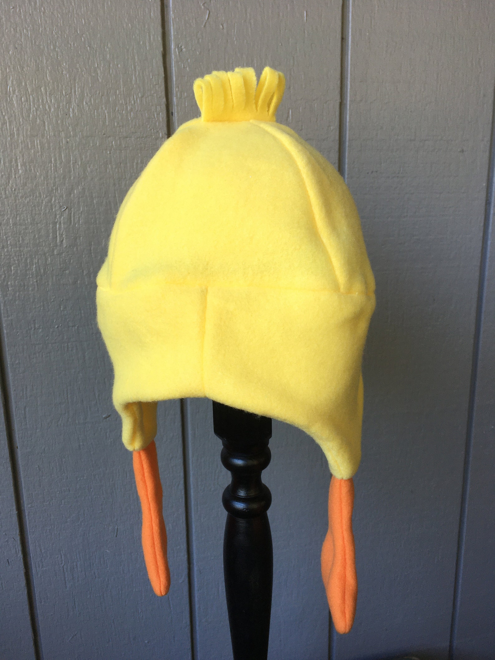 Yellow Duck Hat Fleece Hat Handmade Hat Fleece Winter Hat Etsy