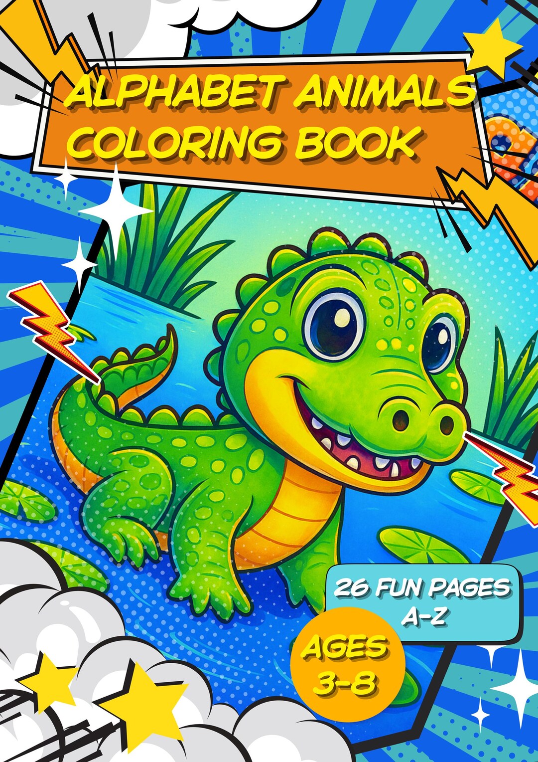 Alphabet Animals Coloring Pages A–Z | Cute Printable Activity Book for ...