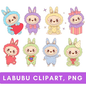 Labubu Clipart, Cartoon Character SVG, Cricut Cut Files, Digital Download, Labubu, Instant Download, Labubu Character Bundle