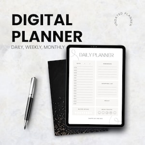 Simple Undated Digital Planner, Minimalist Undated Planner for iPad, Essential, Simple Daily Planner for GoodNotes, Daily Weekly Monthly
