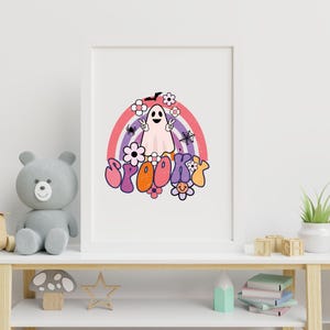 Spooky Ghost Halloween svg Bundle, Retro Ghost png, Retro Floral Ghost png, Ghost Reading svg, Dog Ghost svg, Halloween png
