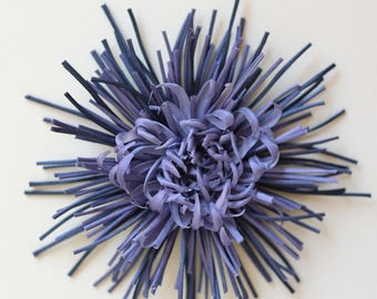 Lavender Silk Flower Brooch Magnetic, Large Chrysanthemum Pin for Coat Wedding,Gift for Her