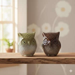 Vintage 3.25" Ceramic Owl Figurine –Sold Separately