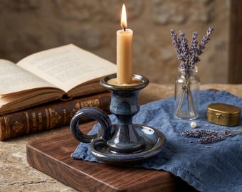 Vintage Handmade Studio Pottery Candlestick Holder