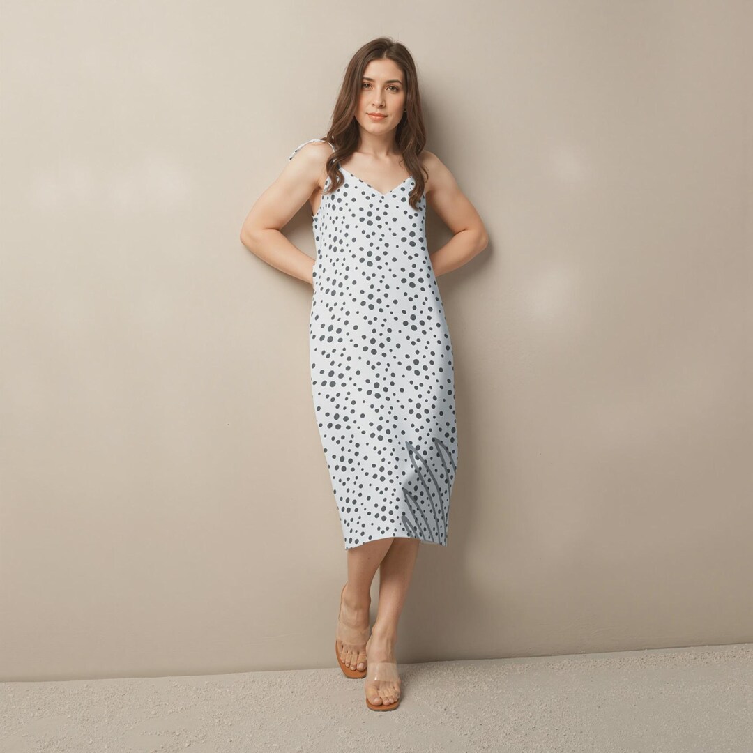 knee length dresses for ladies Dovie Polka Dot Midi Dress