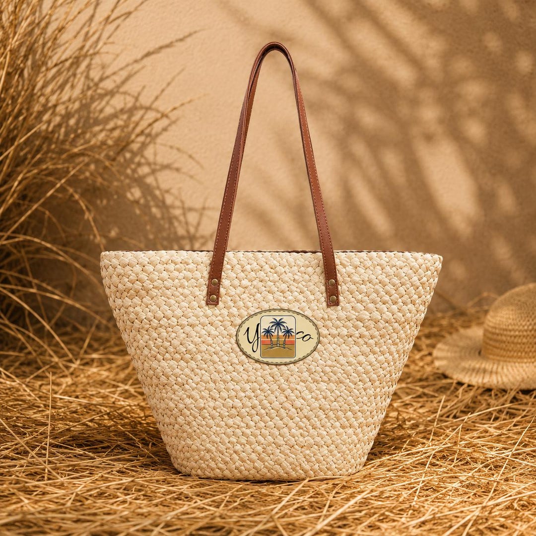 Woven Straw Tote Bag | Summer Beach Tote Bag | Boho Vacation Shoulder ...