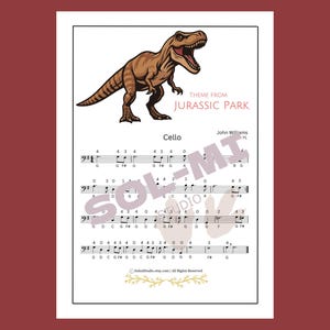 Theme from Jurassic Park | Easy Cello Sheet Music | Digital Download Printable PDF