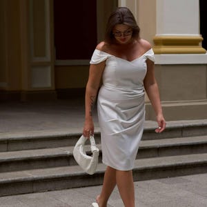 white plus size graduation dress SHEIN Lady Plus Size White Graduation Dress, Elegant Wedding Dress Style Summer Dress