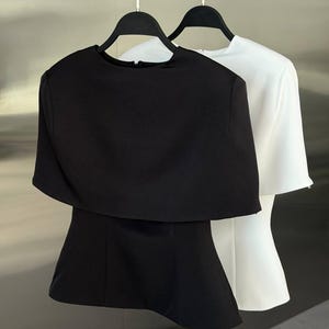 Svart kapp med struktur för affärsmöten, dejtkvällar, jubileumsmiddagar, högtider, födelsedagar, bröllopskläder