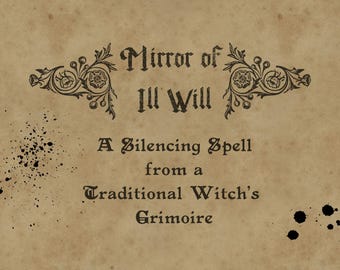 Kehr zum Absender zurück Spell: Mirror of Ill Will Grimoire Page (Digitaler Download)