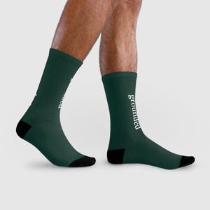 Grounded Socks Mindful Wear | Meditation Gift | Minimalist Cozy Ritual Socks | Turn The Wheel Companion | Affirmation Socks