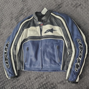Alpinestars Racing Motorbike Cowhide Leather Jacket CE Armors MotoGP New Alpinestars Motorcycle Biker Jacket-Riding Gear