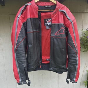 Alpinestars Racing Motorbike Cowhide Leather Jacket CE Armors MotoGP New Alpinestars Motorcycle Biker Jacket-Riding Gear