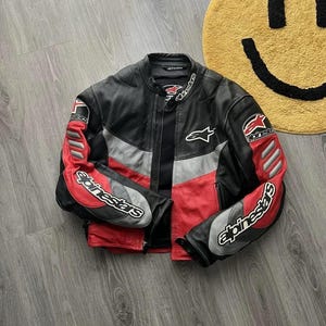 Alpinestars Racing Motorbike Cowhide Leather Jacket CE Armors MotoGP New Alpinestar Motorcycle Biker Jacket-Riding Gear