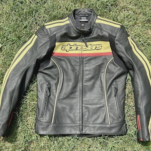 Alpinestars Racing Motorbike Cowhide Leather Jacket CE Armors MotoGP New Alpinestars Motorcycle Biker Jacket-Riding Gear