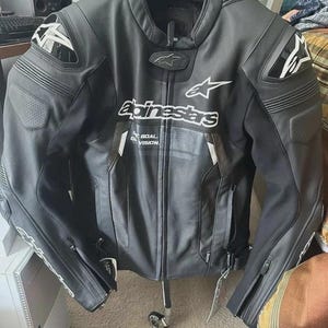 Alpinestars Racing Motorbike Cowhide Leather Jacket CE Armors MotoGP New Alpinestars Motorcycle Biker Jacket-Riding Gear