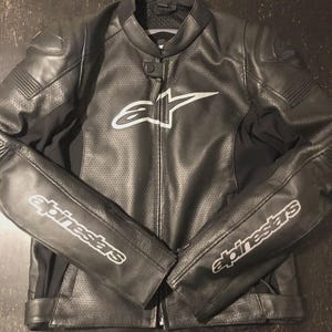 Alpinestars Racing Motorbike Cowhide Leather Jacket CE Armors MotoGP New Alpinestars Motorcycle Biker Jacket-Riding Gear